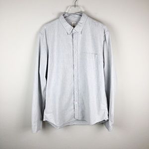 J. Crew Gray Button Down Cotton Shirt (Slim XL)